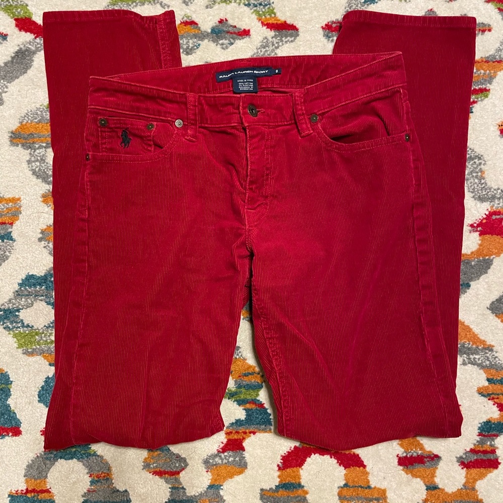 Ralph Lauren Red Corduroy Pants